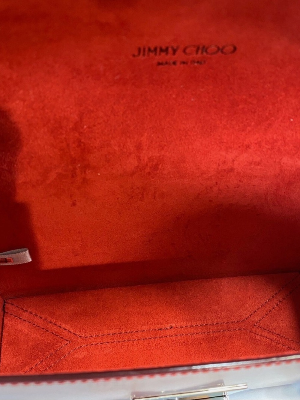 JimmyChoo Red Leather Chain Shoulder Bag - Picture 2 of 4